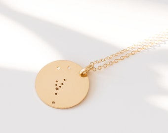 Taurus Constellation Necklace/ Zodiac Necklace/ Celestial Jewelry/ Gift For Her