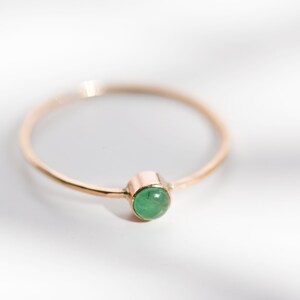 Natural Emerald Ring / 14K Gold Filled or Sterling Silver / May Birthstone Ring / Gift For Her image 4