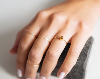 Citrin Ring / November Geburtsstein / 14K Gold Filled oder Sterling Silber / Geschenk für Sie