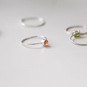 Silver Sunstone Ring Silver Ring Stacking Ring Dainty Ring Boho Minimalist Ring Minimalist Jewelry Gift For Her image 5