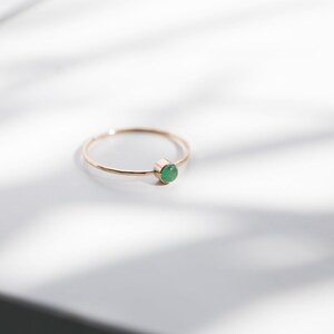 Natural Emerald Ring / 14K Gold Filled or Sterling Silver / May Birthstone Ring / Gift For Her image 6