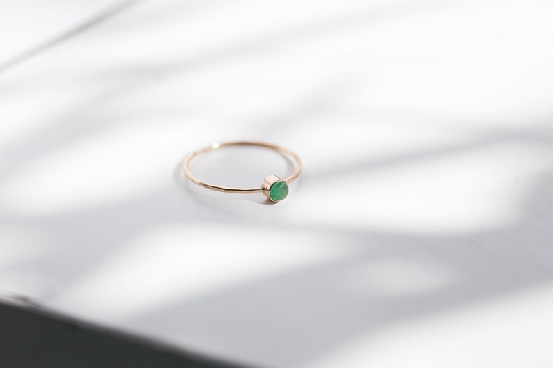Natural Emerald Ring / 14K Gold Filled or Sterling Silver / May Birthstone Ring / Gift For Her image 6