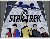 C2C Star Trek Enterprise Crochet Pattern with Written Instructions C2C Graph Corner to Corner C2C Graphgan C2C Crochet Blanket