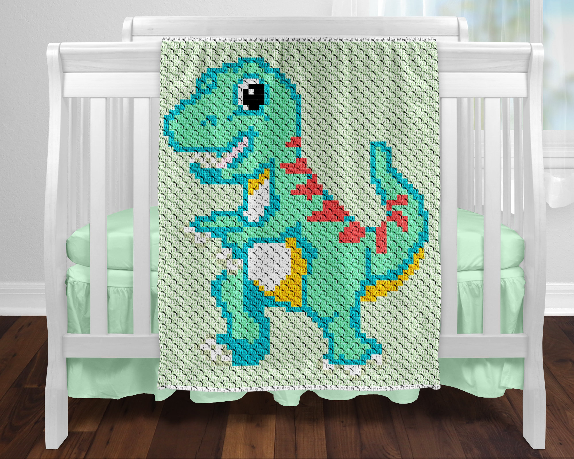 C2C Dinosaur Baby Crochet Pattern / C2C Crochet Blanket / C2C Etsy
