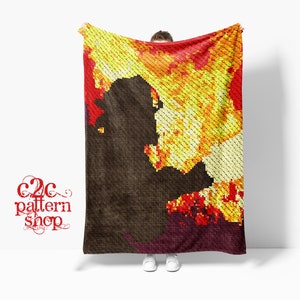 Mini C2C Fire Fighter Crochet Pattern / C2C Crochet Blanket / Graphgan Patterns / C2C Afghan / Corner to Corner / crochet c2c pattern