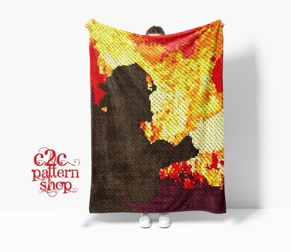Mini C2C Fire Fighter Crochet Pattern C2C Crochet Blanket Graphgan Patterns C2C Afghan Corner to Corner Crochet C2c Pattern Etsy