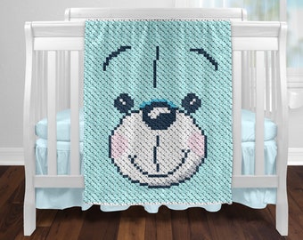 C2C Bear Baby Blanket Crochet Pattern / Baby Bear Afghan
