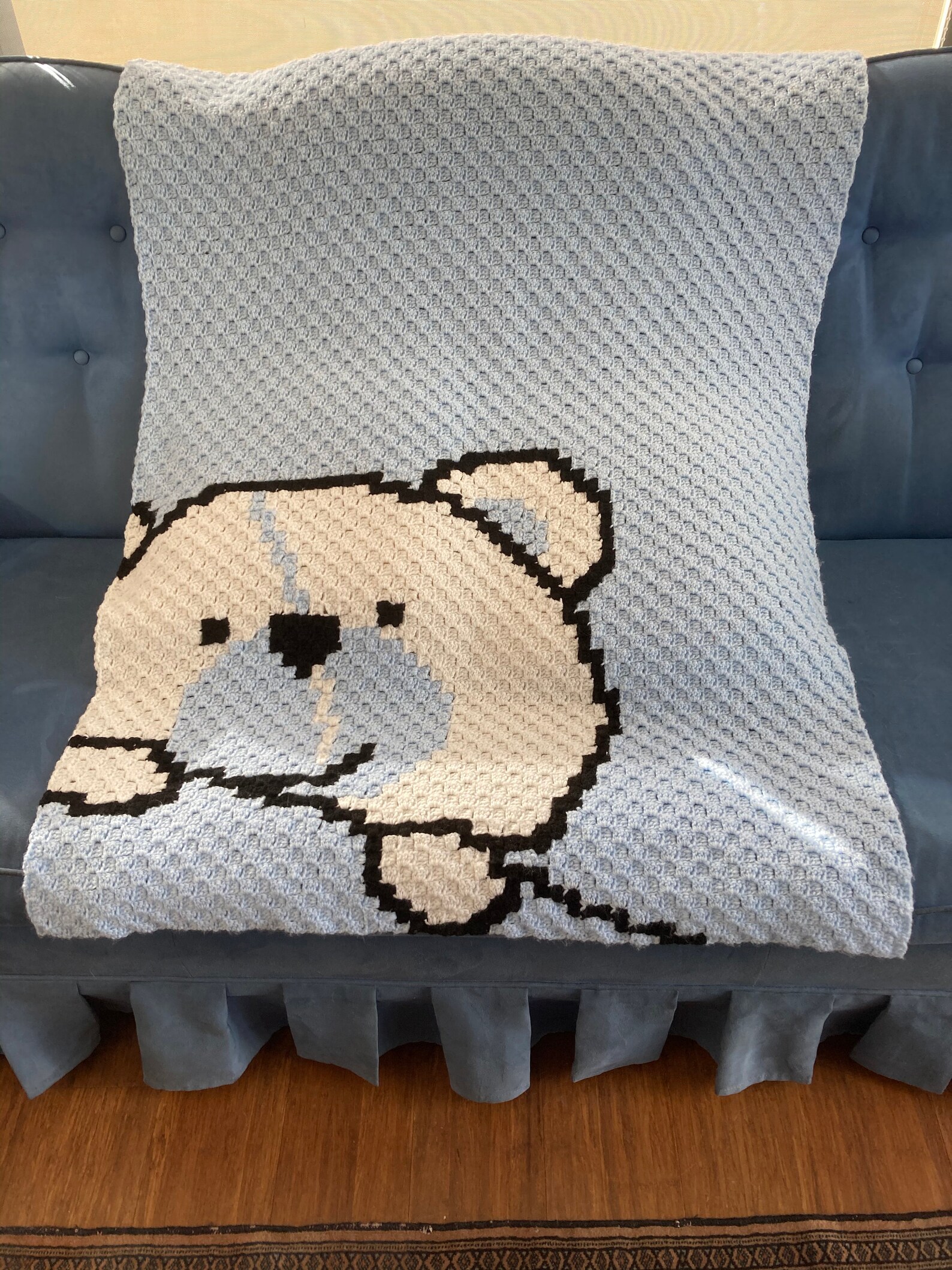 C2C Teddy Bear Baby Blanket Crochet Pattern / Corner to Corner Etsy UK