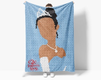 C2C Princess Crochet Pattern / C2C Girl Blanket / Princess Graphgan / C2C Princess Afghan
