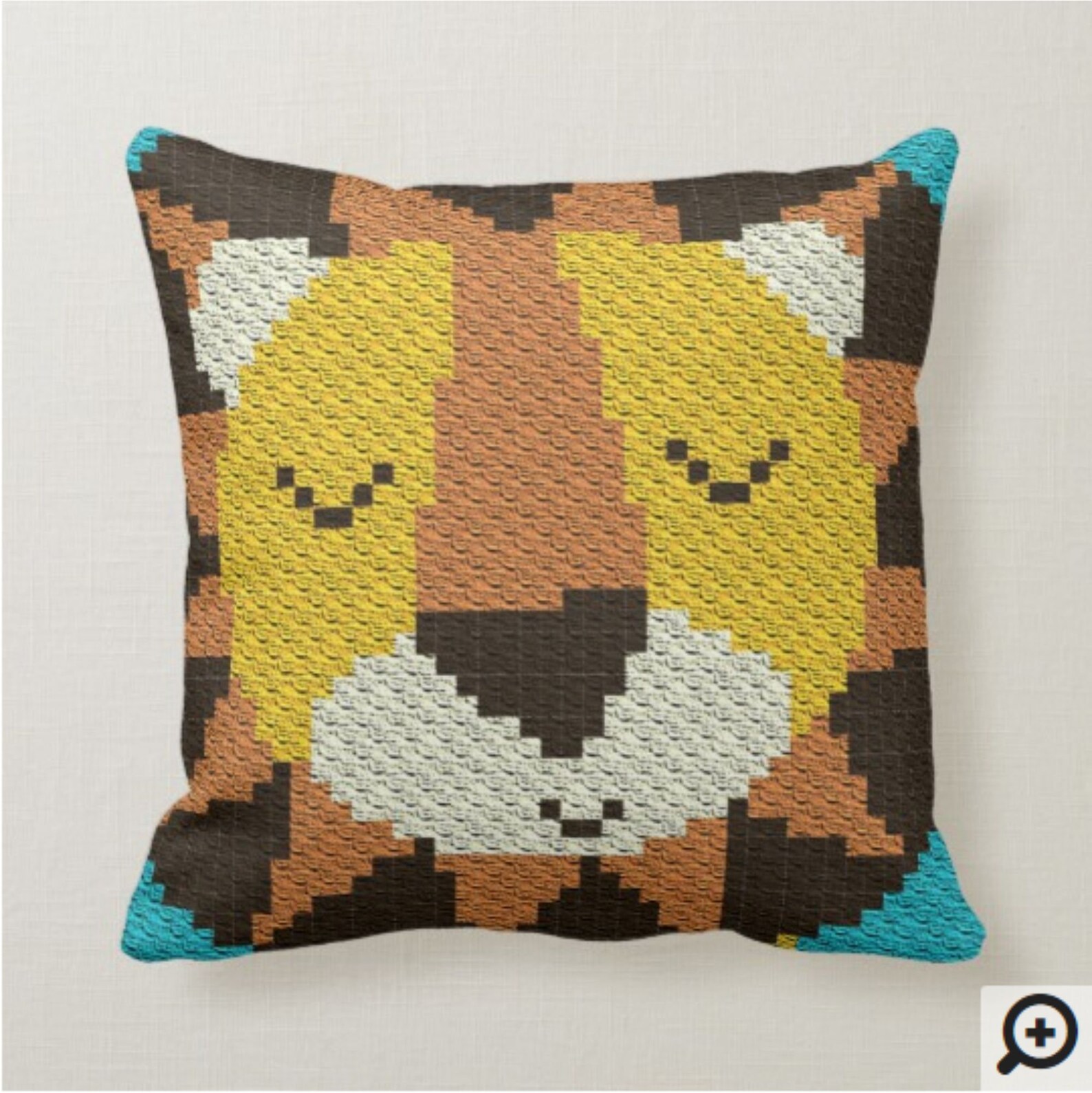 C2C Lion / C2C Pillow Pattern / Pillow Crochet Pattern / Etsy