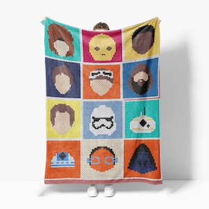 Star Wars Grafik für C2C Decke / c2c-Grafiken / Star Wars C2C-Muster / C2C Häkeldecke / Star Wars C2C Afghanisch