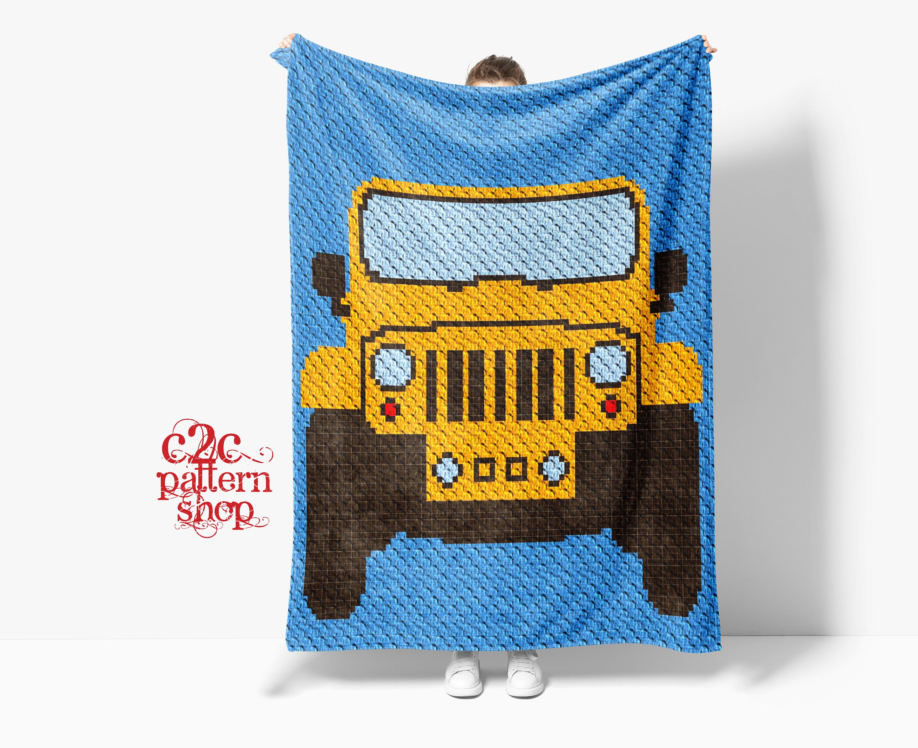 C2C Jeep Crochet Pattern / C2C Car Graphgan / Corner to Corner Etsy