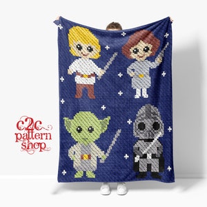 Mini C2C Star Wars Crochet Pattern / Corner to Corner / C2C Crochet Blanket / C2C Graphgan Pattern / C2C Written Pattern / C2C Graphs