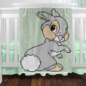 Mini modèle au crochet C2C avec lapin et lapin Panpan