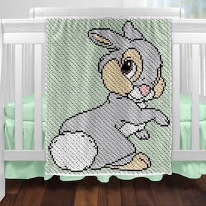 Thumper Rabbit Bunny Mini C2C Crochet Pattern