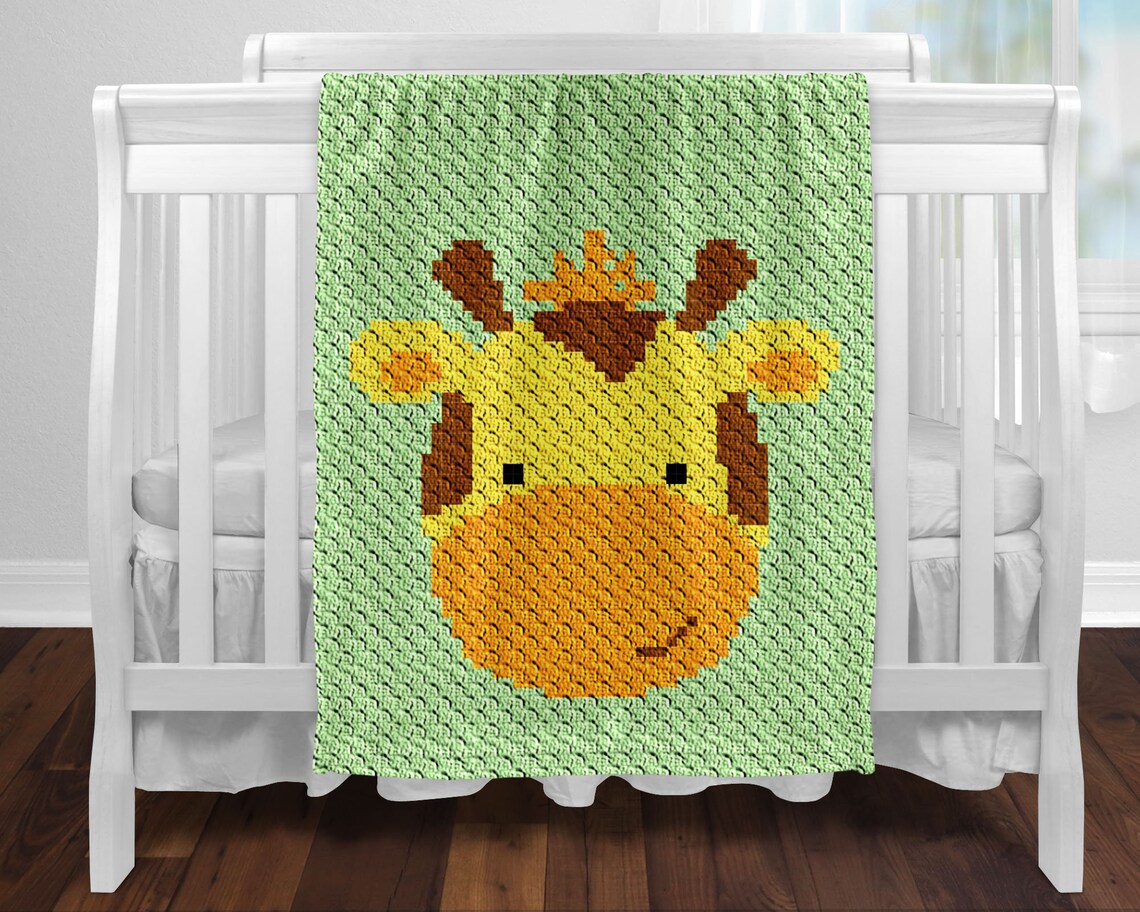 Giraffe C2C Baby Blanket Crochet Pattern With Written Etsy