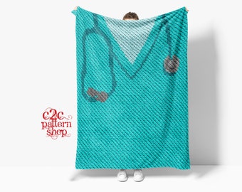 C2C Nurse Doctor Crochet Pattern / C2C Doctor Uniform