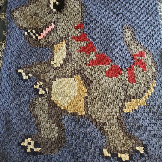 C2C Pterodactyl Blanket Pattern – Pixel Crochet