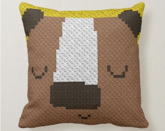 C2C  Bear / C2C Pillow Pattern / Pillow Crochet Pattern / Bear Pillow Case / Pillows / Cushions / Cushion Crochet