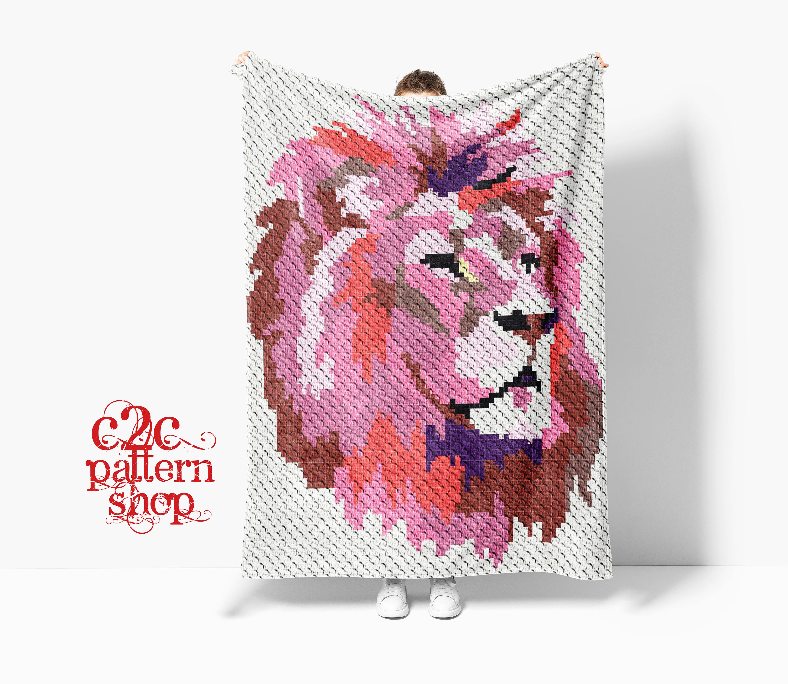 C2C Animal Pattern C2C Africa Afghan C2C Blanket C2C Cat Corner to