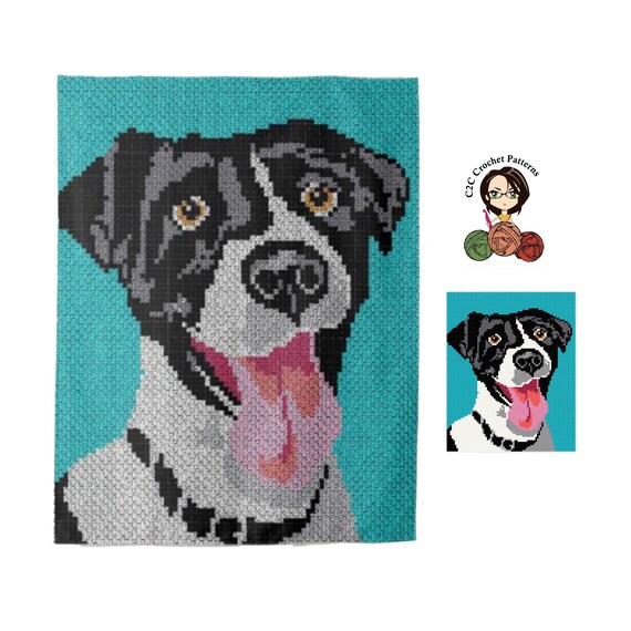 Fox Terrier Afghan Pattern Corner To C2c Crochet Dog Blanket Graph With Written Instructions