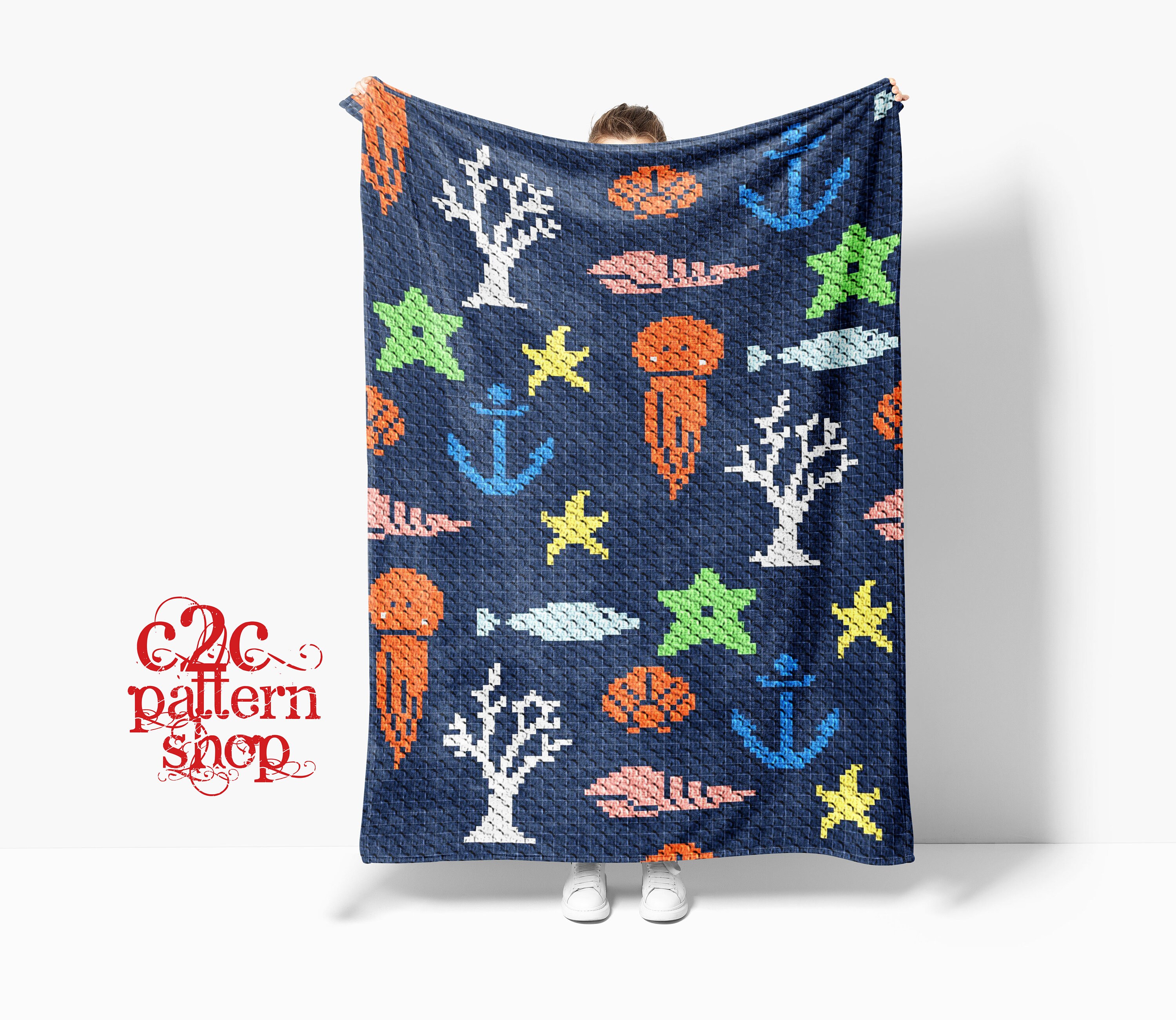 MINI C2C Under the Sea / C2C Fish Crochet Pattern With Written ...