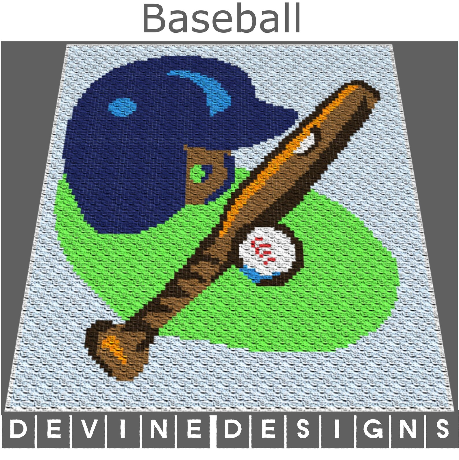 C2C Baseball Sport Crochet Pattern / C2C Graphgan / C2C Etsy