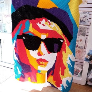 Mini C2C Taylor Swift Crochet Pattern / C2C Celebrity / Mini C2C Afghan / C2C Graphgan / Corner to Corner / Crochet C2C Pattern / C2C Graphs image 2