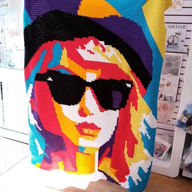 Mini C2C Taylor Swift Crochet Pattern / C2C Celebrity / Mini C2C Afghan / C2C Graphgan / Corner to Corner / Crochet C2C Pattern / C2C Graphs image 2