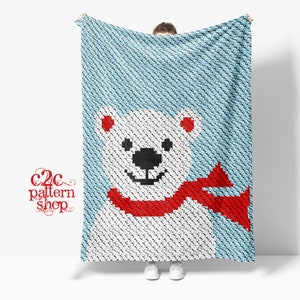 C2C Bear Crochet Pattern / C2C Christmas / C2C Graphgan Pattern / C2C Crochet Blanket / Corner to Corner / C2C Graph / C2C Patterns / Afghan
