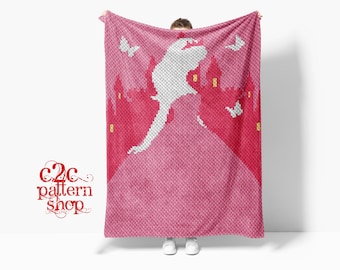 C2C Princess Crochet Pattern / C2C Princess Afghan / C2C Girl Blanket
