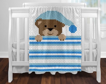 C2C Baby Bear Crochet Blanket / Corner to Corner / C2C Graphgan / C2C Baby Blanket / C2C Graphs / C2C Patterns / C2C Afghan / C2C Charts