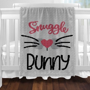 SC Single Crochet Baby Bunny Graphgan Patrón / Patrón de crochet simple / Gráfico tunecino / Patrón de crochet TSS / Patrón de crochet SC