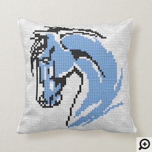 Horse Crochet Pillow Pattern, Graphghan (c2c, mini c2c, sc, hdc, dc, tss) Cushion Cover Graph, pdf download, written instructions