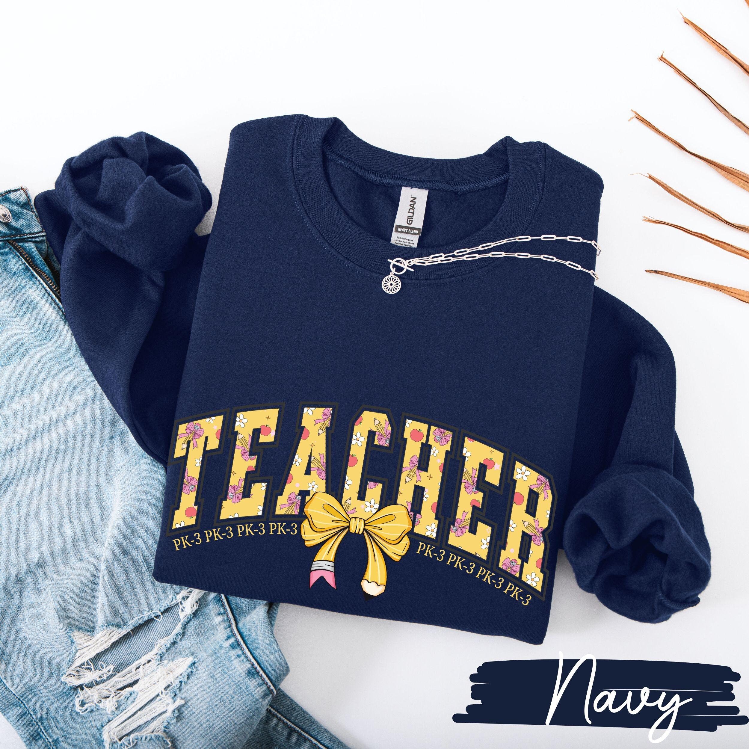 PK Teacher Comfort Colors Shirt Substitute Teacher Tee Government Teacher Sweatshirt DHH Teacher Crewneck Coquette Bow Tshirt Gift For Her