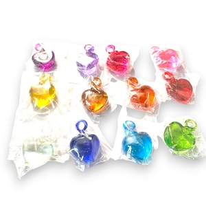 Mini Handblown Mexican glass hearts-Price is for ONE, rare and cute!
