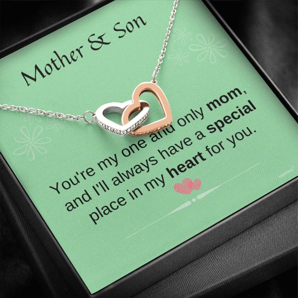 Mother and Son Necklace Son to Mom Birthday Mothers Day and Christmas