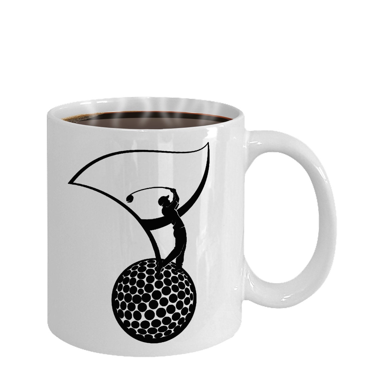 Golf Coffee Mug Golf swing Mug 11/15 oz Ceramic Coffee Etsy