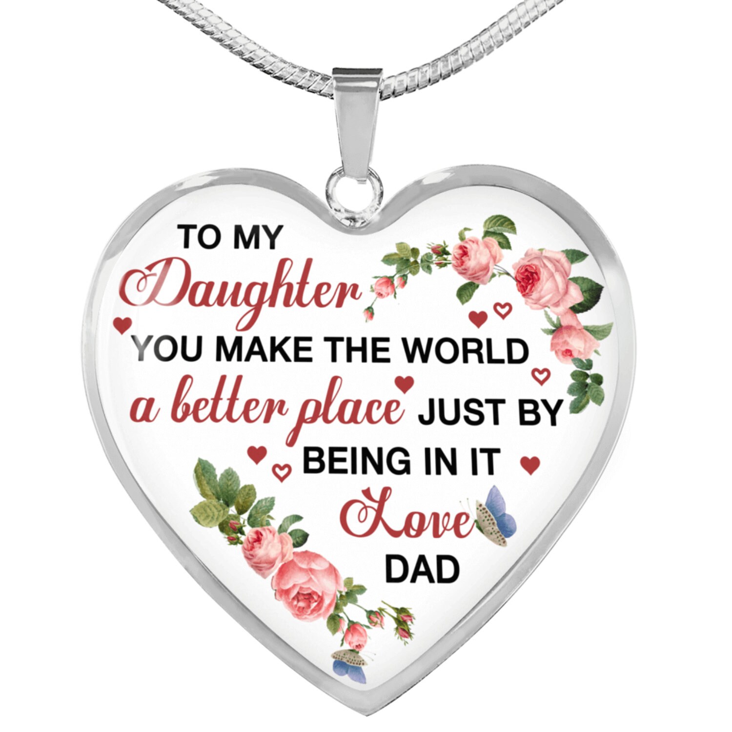 Father Daughter Gift Necklace - Etsy