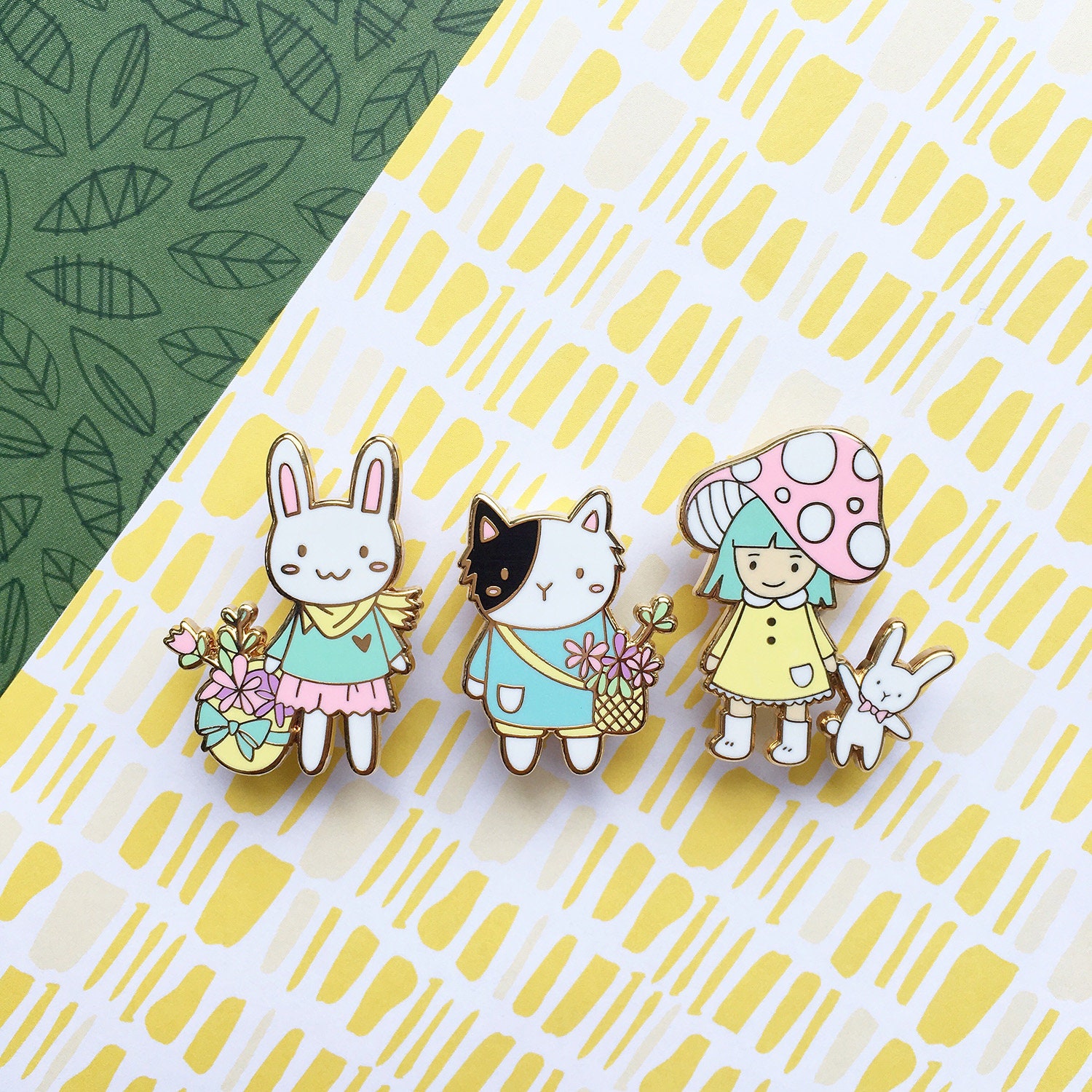 Forest Rabbit Hard Enamel Pin Kawaii Rabbit Enamel Pin - Etsy