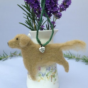 Golden Retriever Gift, Needle Felt Retriever, Pet Lover Gift, Needle Felt Dog, Gift For Mum, Eco Friendly Tree Decoration