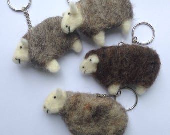 Cute Sheep Keyring - Sheep Gift - Needle Felt Cute Keychain - Choice of Breeds - Birthday Gift- Needle Felt Keyring - Gift For Friend