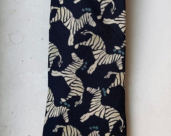 Men/'s Zebra animal print Black Regular Necktie and Handkerchief 9 colors for Formal Occasions