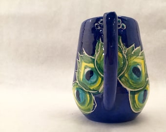 Cute Handmade Peacock Mug