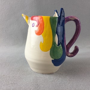 Cute Handmade Unicorn Shaped Ceramic Mug The Trina image 3