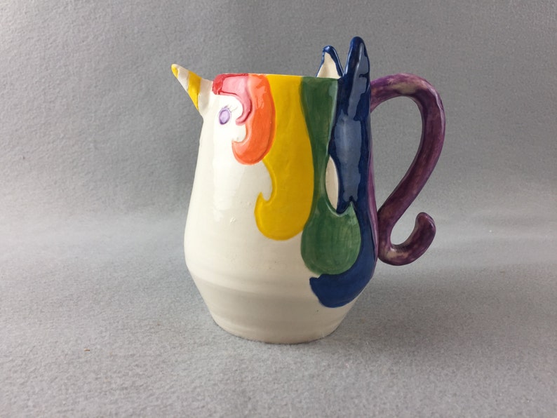 Cute Handmade Unicorn Shaped Ceramic Mug The Trina image 3