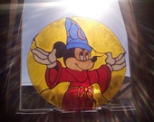 mickey mouse in stained glass disney classic sorcerer design.