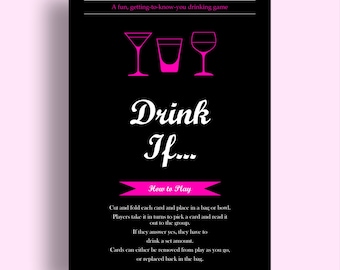 Bachelorette Drink If... Raunchy Drinking Games Download Bridal Shower Games Bachelorette Party Games Hen Party Games Bachelorette Games