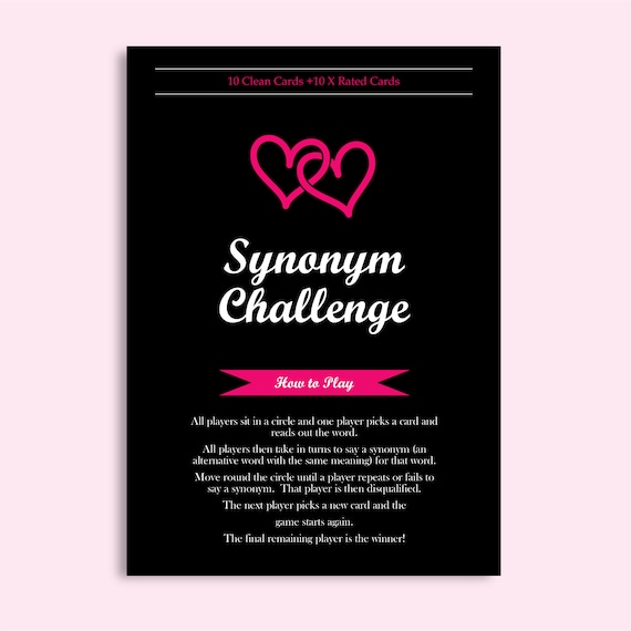 Hen Party Synonym Challenge Adult Synonym Game Hen Night 