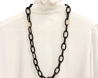 Collier Ras Du Cou En Argent Et ébène Avec Lien Cuir - Style Niger, Neuf Sans Emballage